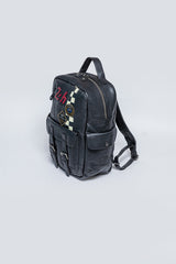 Sac à dos en cuir 24H Le Mans Jack noir
