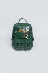 24H Le Mans Jack green leather backpack