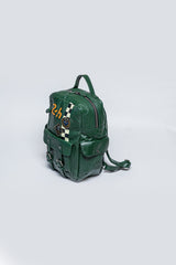 24H Le Mans Jack green leather backpack