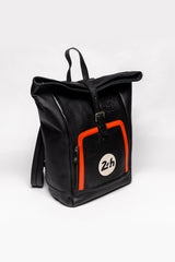 Sac à dos en cuir 24H Le Mans Jeremy noir