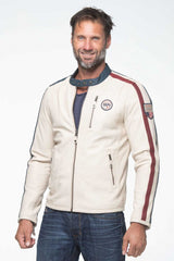 Steve McQueen Jesse ecru leather jacket Men