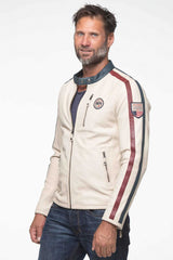 Steve McQueen Jesse ecru leather jacket Men