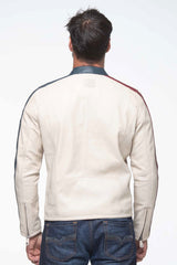 Steve McQueen Jesse ecru leather jacket Men