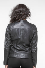 Blouson en cuir 24H Le Mans Katy noir Femme