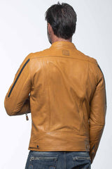 24H Le Mans Lagache 4 leather jacket yellow Men