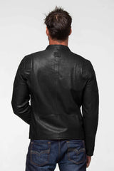Steve McQueen Lenny 4 leather jacket black Men