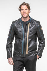 Steve McQueen Liam 2 Black Leather Jacket for Men