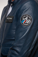 Men’s Alpine M70 leather jacket royal blue