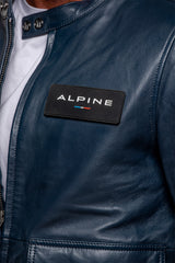 Men’s Alpine M70 leather jacket royal blue