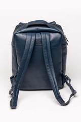 Steve McQueen Matt 3 royal blue leather backpack for Men