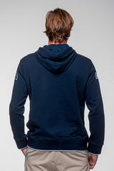 Sweatshirt Carroll Shelby "Mustang" en coton bleu marine Homme