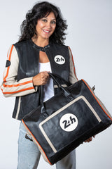 Sac de voyage en cuir 24H Le Mans Harrisson 72h noir