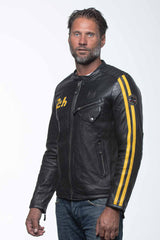 24H Le Mans Marne 4 leather jacket black Men