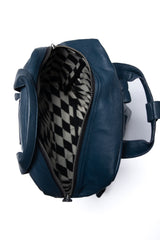 Sac à dos en cuir Steve McQueen Matt 4 bleu royal Homme