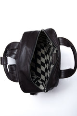 Sac à dos en cuir Steve McQueen Matt 4 marron foncé Homme