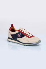 Baskets en cuir Steve McQueen x 24h Le Mans Fifty Five écru Homme