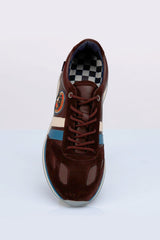 Baskets en cuir Steve McQueen x 24h Le Mans Harbord marron Homme