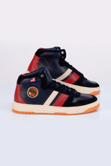 Baskets montantes en cuir Steve McQueen x 24h Le Mans Highbord bleu marine
