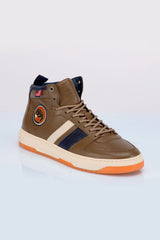 Baskets montantes en cuir Steve McQueen x 24h Le Mans Highbord kaki