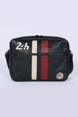 Sacoche en cuir 24H Le Mans Messenger noir Homme