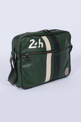 Sacoche en cuir 24H Le Mans Messenger vert Homme
