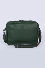 Sacoche en cuir 24H Le Mans Messenger vert Homme