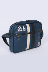 Sacoche en cuir 24H Le Mans Messenger bleu royal Homme