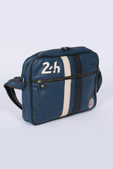 Men's 24H Le Mans Messenger royal blue leather bag