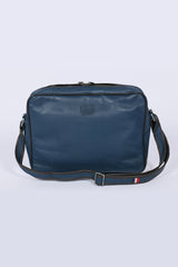 Men's 24H Le Mans Messenger royal blue leather bag