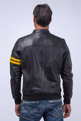 24H Le Mans Miles 4 leather jacket black Men