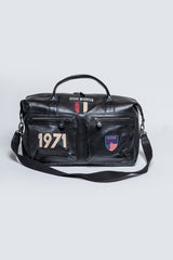Steve McQueen Nolan 5 48h black leather travel bag