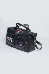 Steve McQueen Nolan 5 48h black leather travel bag