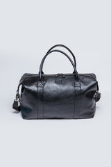 Steve McQueen Nolan 5 48h black leather travel bag