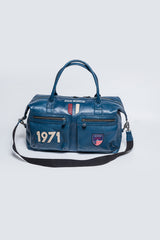 Steve McQueen Nolan 5 48h royal blue leather travel bag