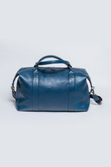 Steve McQueen Nolan 5 48h royal blue leather travel bag