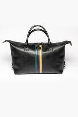 Steve McQueen Nolan 7 48h black leather travel bag
