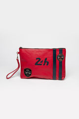 24H Le Mans Paul 4 racing red leather pouch for Men