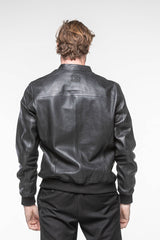 Blouson en cuir 24H Le Mans Pierre noir Homme