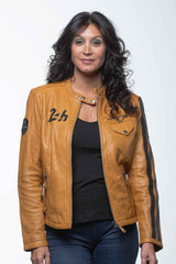 24H Le Mans Riley 4 leather jacket yellow Women