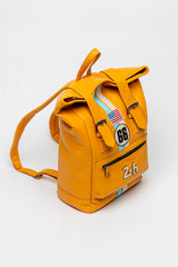 Sac à dos en cuir 24H Le Mans Ronnie miel