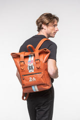 Sac à dos en cuir 24H Le Mans Ronnie rouille