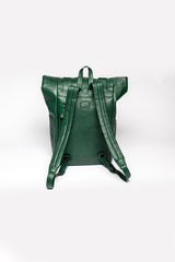 Sac à dos en cuir 24H Le Mans Ronnie vert vintage