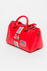 24H Le Mans Rosy 12h Leather Handbag, Pepper Red, Women's