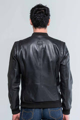 Blouson en cuir Steve McQueen Stan 3 noir Homme