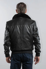 Blouson pilote en cuir Royal Air Force Vickers noir Homme