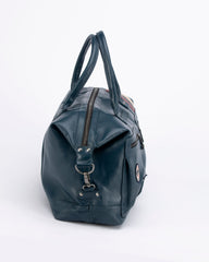 Sac de voyage en cuir Steve McQueen x Le Mans Seattle 6 48h bleu royal