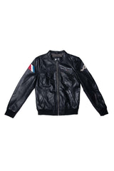 Blouson en cuir Alpine Sophia noir Femme