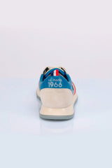 Baskets en cuir 24h Le Mans Starting bleu océan Homme