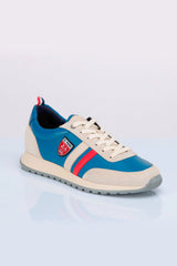 Baskets en cuir 24h Le Mans Starting bleu océan Homme