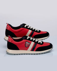 Baskets en cuir 24h Le Mans Starting rouge racing Homme